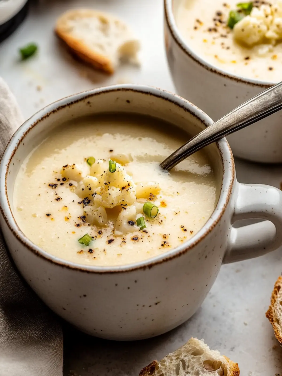 Creamy Roasted Garlic Cheddar Cauliflower Soup Delight 3 Roasted Garlic Cheddar Cauliflower Soup