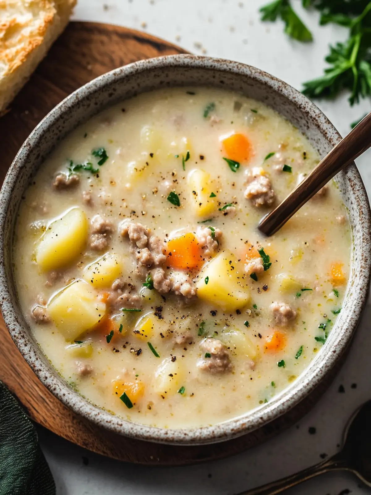 Creamy Hamburger Potato Soup Loaded with Flavor and Comfort 2 Creamy Hamburger Potato Soup
