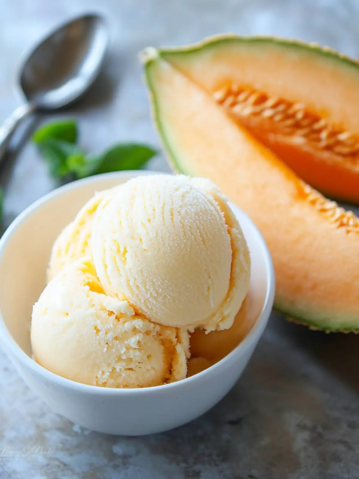 Cantaloupe Sea Salt Ice Cream: A Sweet Savory Delight 4 Cantaloupe Sea Salt Ice Cream