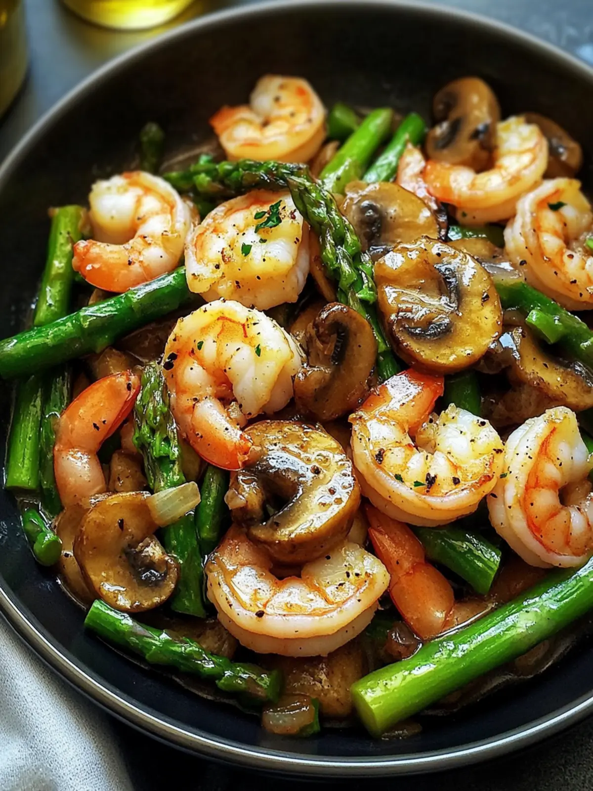 Shrimp and Asparagus Stir-Fry with Mushrooms for a Fresh Meal 3 Shrimp and Asparagus Stir-Fry with Mushrooms