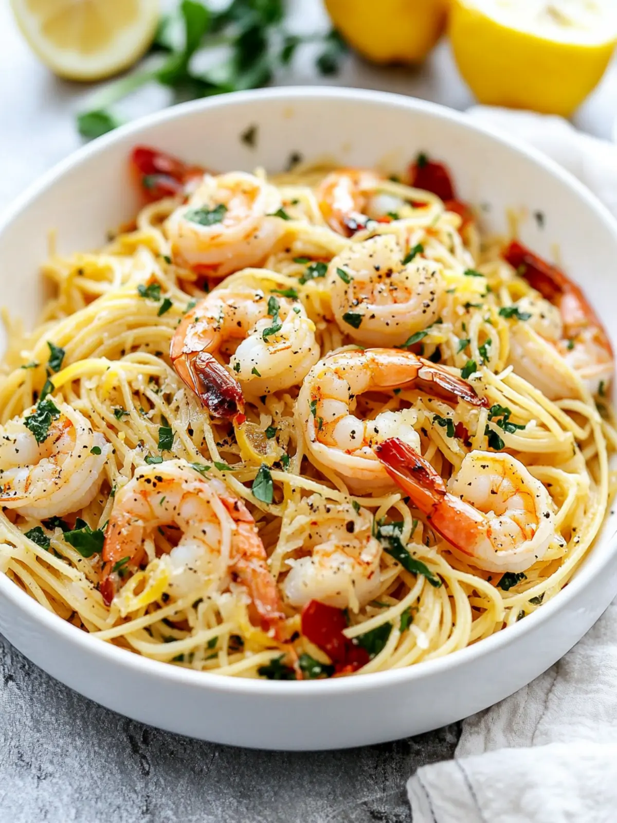 One-Pot Lemon and Garlic Shrimp Pasta in 20 Minutes 3 Mother's Day One-Pot Lemon and Garlic Shrimp Pasta {20 Minutes}