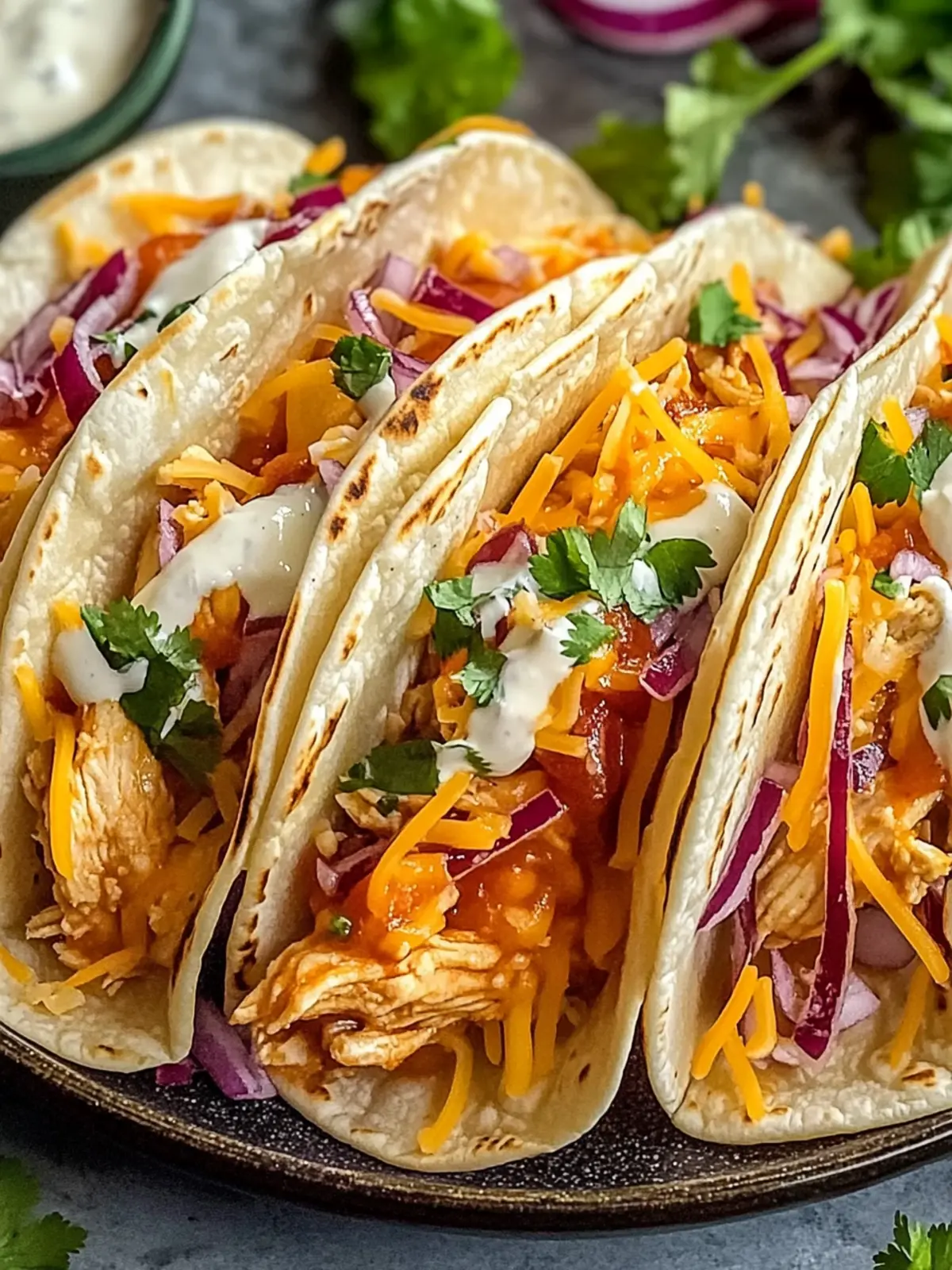 Indulge in Creamy Cheddar Ranch Chicken Tacos Tonight 4 Creamy Cheddar Ranch Chicken Tacos