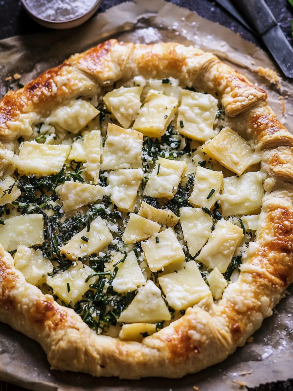Cinco de Mayo Cheesy Potato Chive Galette for a Festive Feast 4 Cinco de Mayo Cheesy Potato Chive Galette.