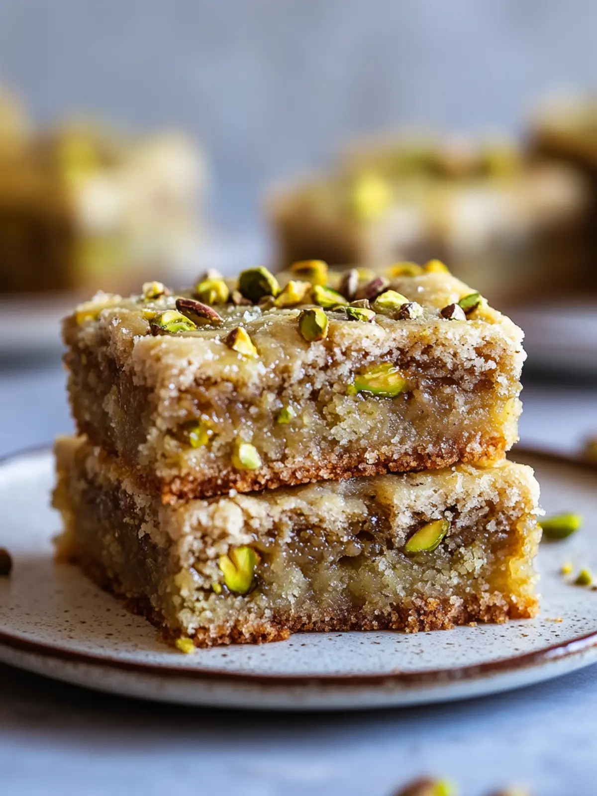 Decadent Brown Butter & Honey Pistachio Cookie Bars to Adore 4 Brown Butter & Honey Pistachio Cookie Bars