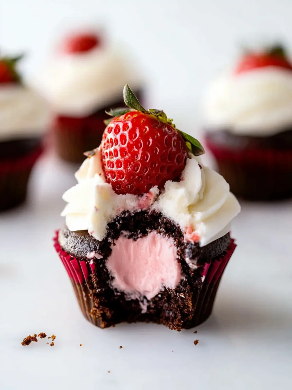 Decadent Mother's Day Chocolate Covered Strawberry Cupcakes 5 Mother's Day Chocolate Covered Strawberry Cupcakes