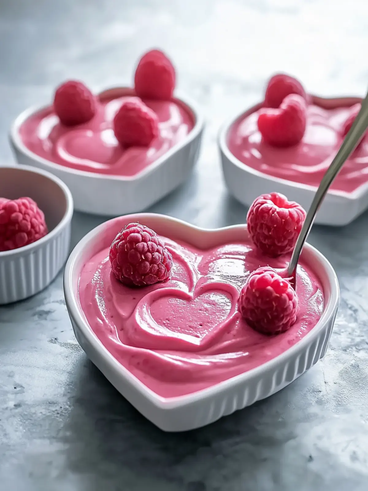 Heart-Shaped Raspberry Mousse: A Dreamy Dessert Delight 4 Heart-Shaped Raspberry Mousse: