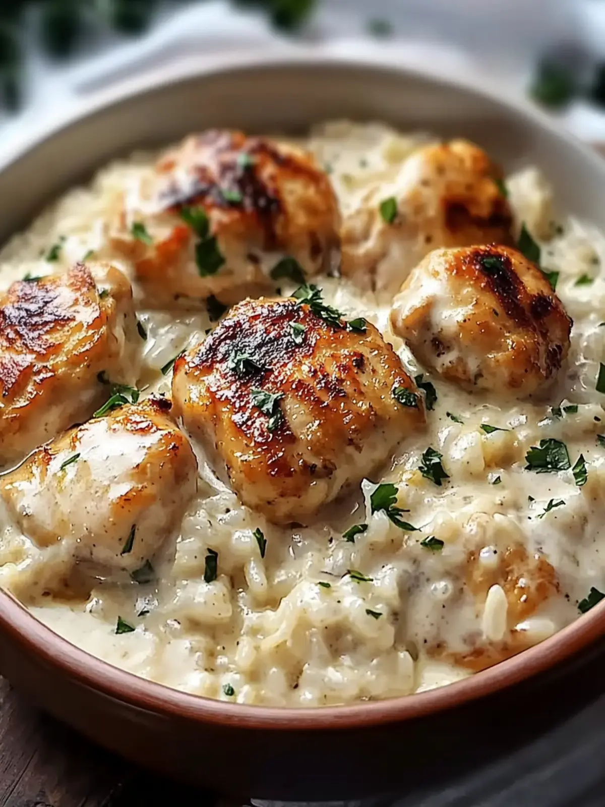 Creamy Smothered Chicken and Rice Casserole Delight 5 Creamy Smothered Chicken and Rice