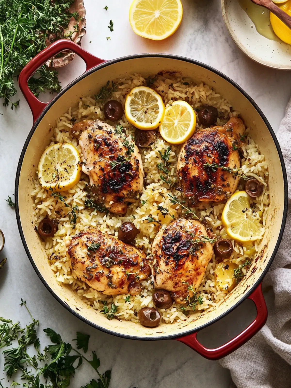 Easy One Pot Greek Chicken and Lemon Rice You'll Love 3 Easy One Pot Greek Chicken and Lemon Rice