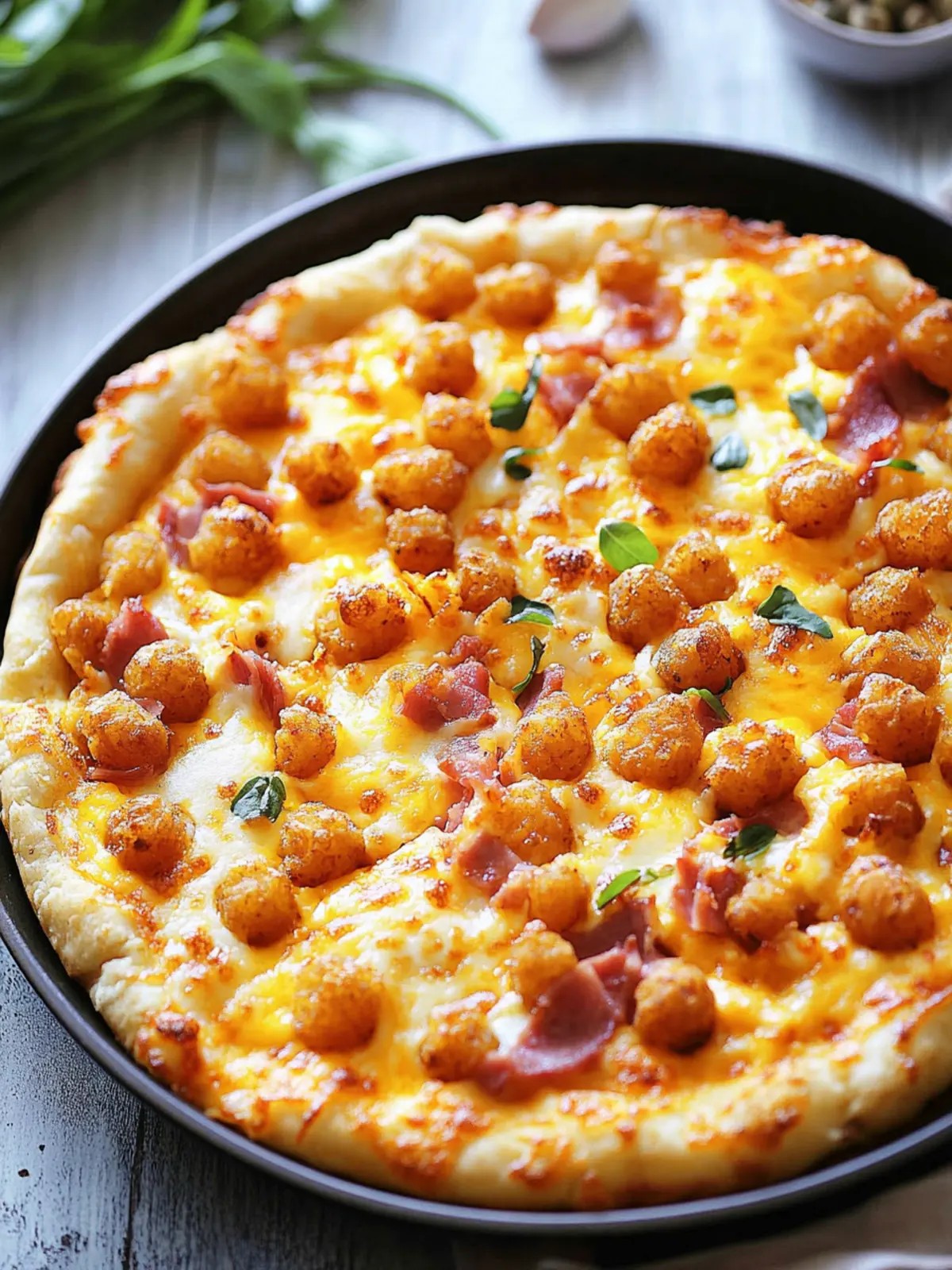 Mouthwatering Mother's Day Tater Tot Breakfast Pizza Delight 3 Mother's Day Tater Tot Breakfast Pizza