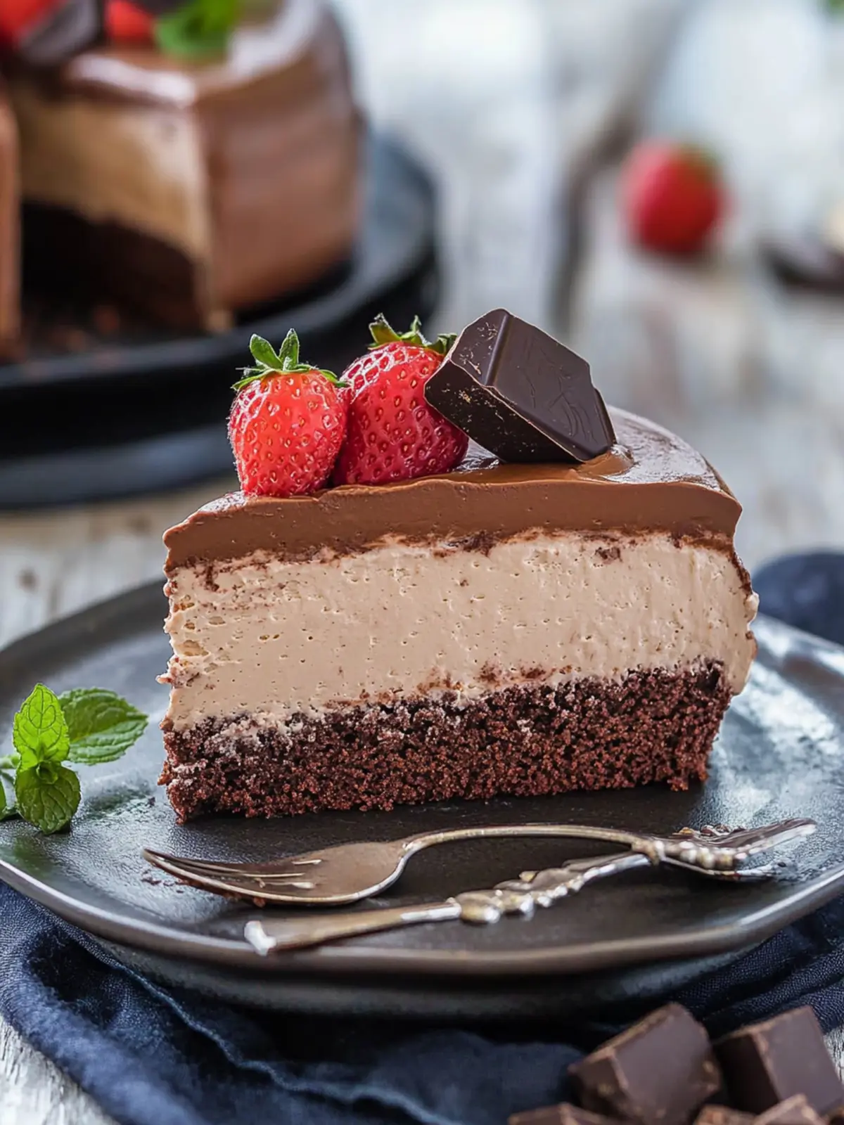 Indulge Mom with Mother's Day Double Chocolate Mousse Cake 4 Mother's Day Double Chocolate Mousse Cake