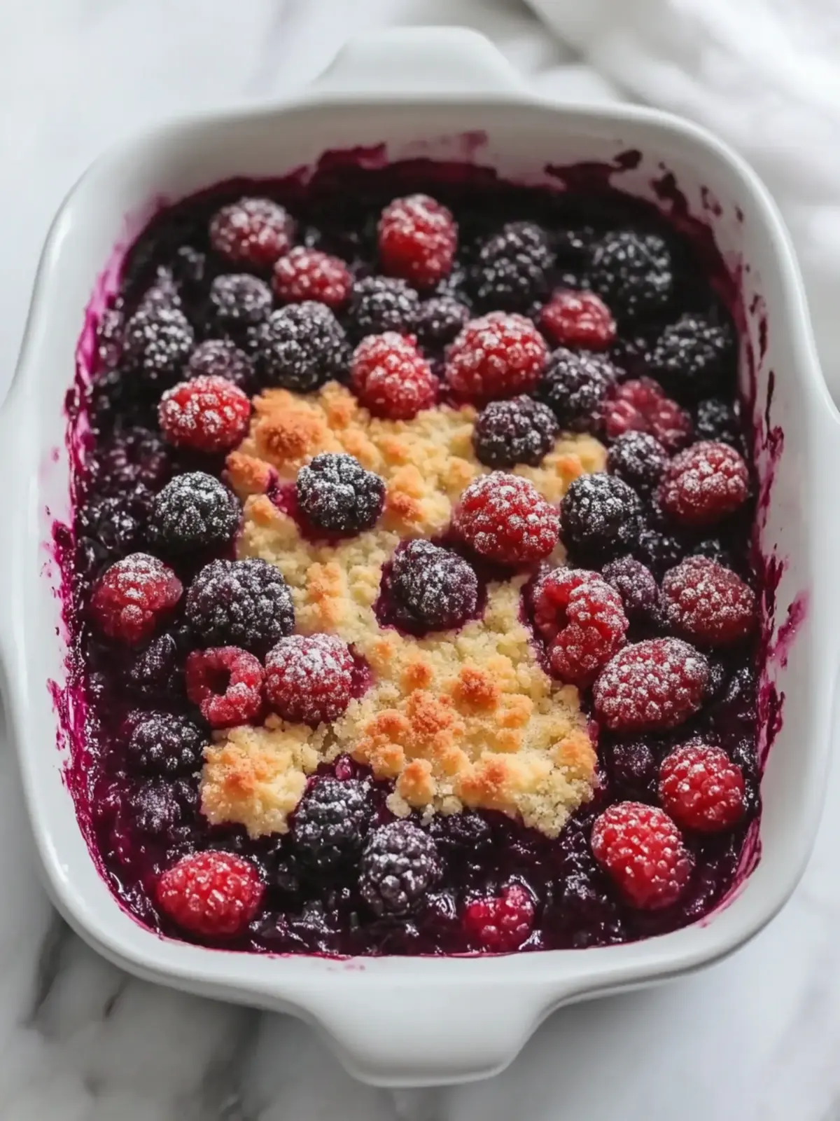 Mulberry Dump Cake Recipe with Jammy Berries & Crumbly Topping 2 Mulberry Dump Cake Recipe with Jammy Berries and Golden Topping