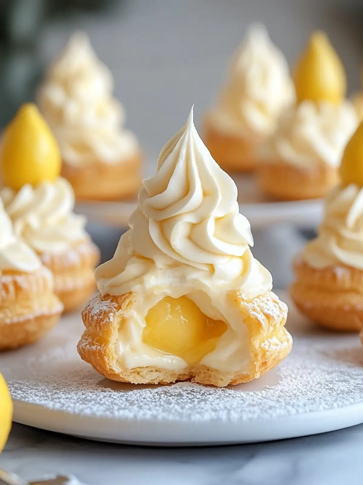 Light & Zesty Cinco de Mayo Choux Pastries with Lemon Cream 3 Cinco de Mayo Light choux pastries filled with lemon cream