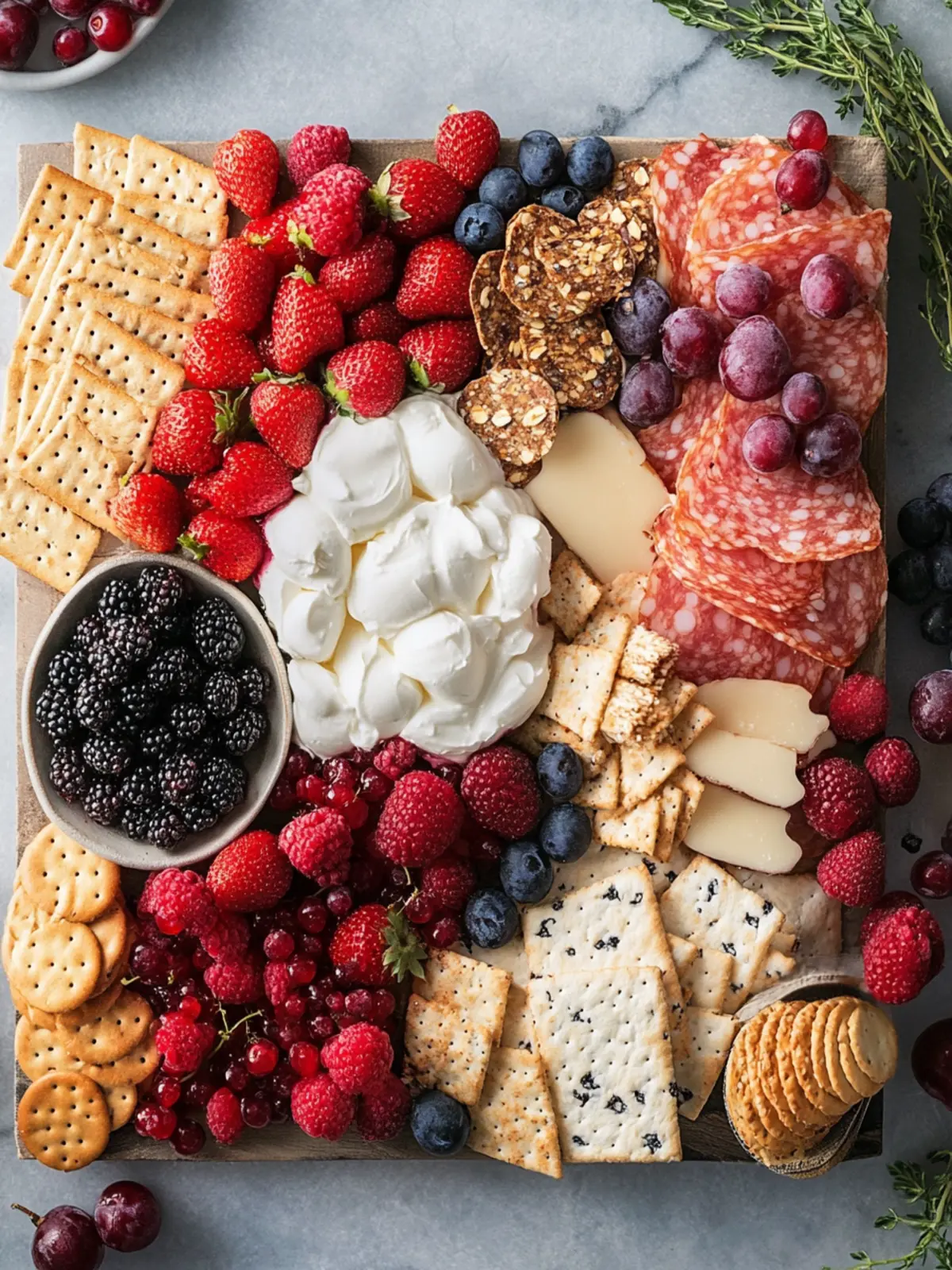 Mothers Day Berries & Cream Charcuterie Board Delight 4 Mother's Day Berries & Cream Charcuterie Board