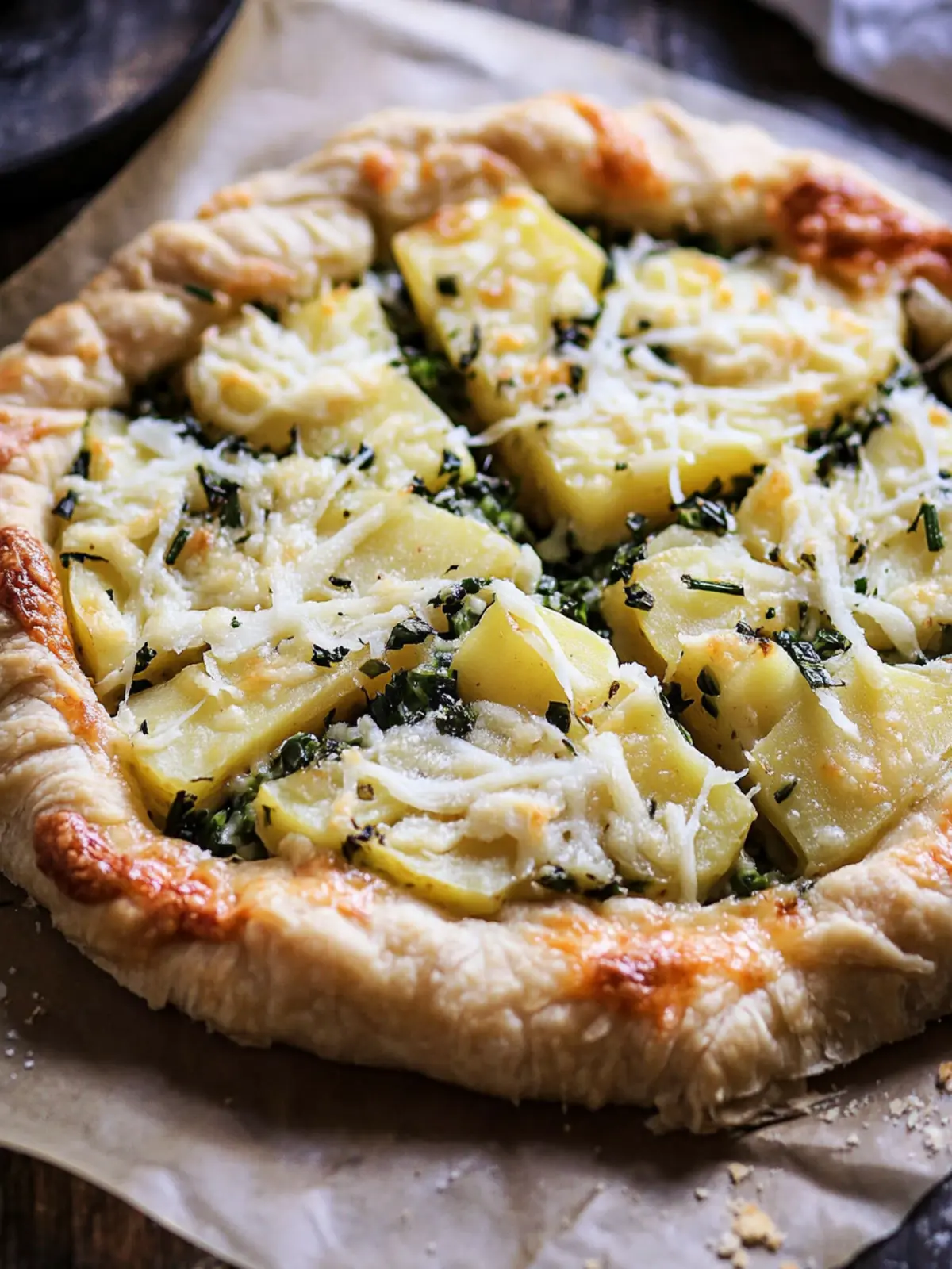 Cinco de Mayo Cheesy Potato Chive Galette for a Festive Feast 2 Cinco de Mayo Cheesy Potato Chive Galette.