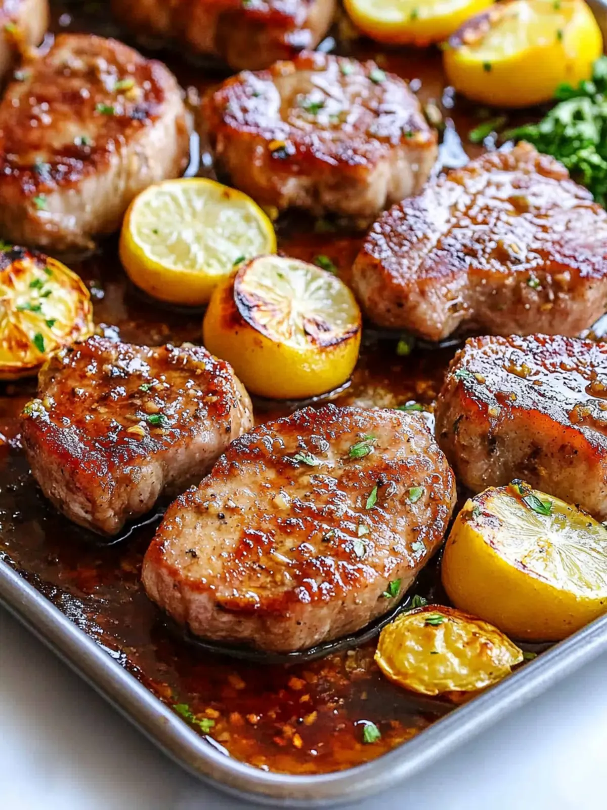 Sheet Pan Honey Garlic Pork Chops for Easy Delicious Dinners 5 Sheet Pan Honey Garlic Pork Chops