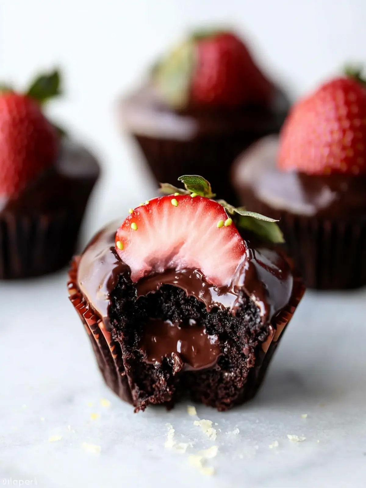 Decadent Mother's Day Chocolate Covered Strawberry Cupcakes 3 Mother's Day Chocolate Covered Strawberry Cupcakes