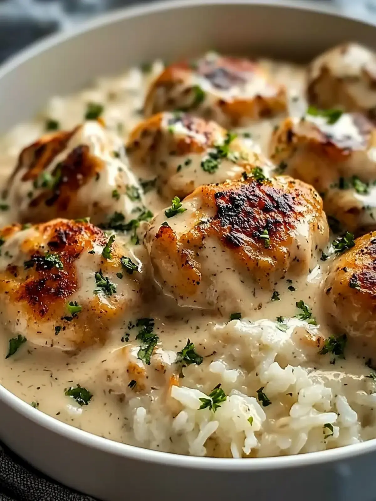 Creamy Smothered Chicken and Rice Casserole Delight 4 Creamy Smothered Chicken and Rice