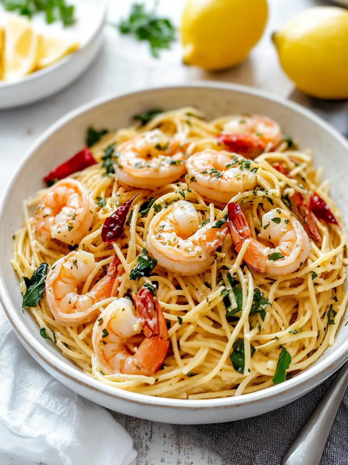 One-Pot Lemon and Garlic Shrimp Pasta in 20 Minutes 2 Mother's Day One-Pot Lemon and Garlic Shrimp Pasta {20 Minutes}