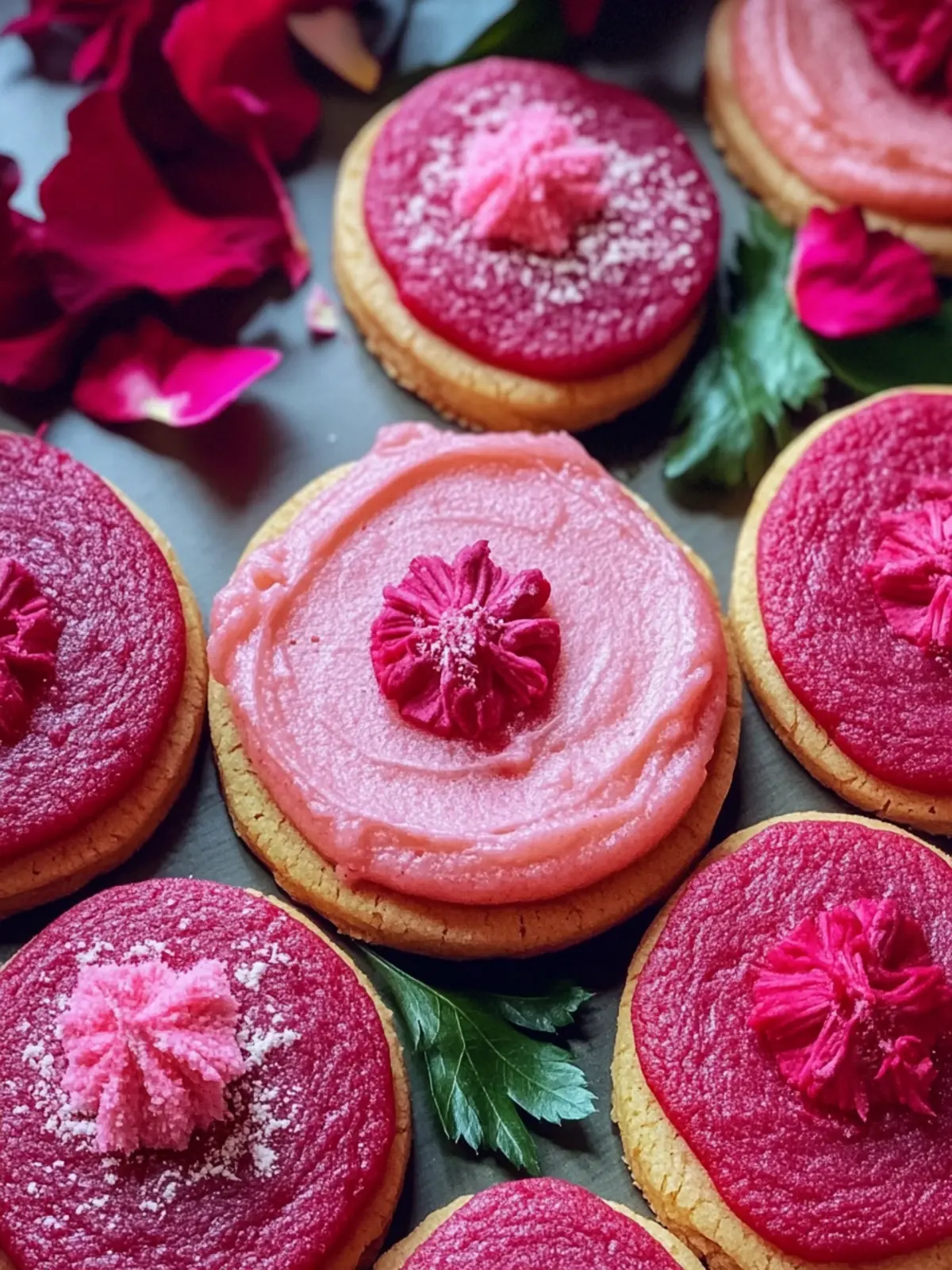 Rose & Beet Pink Cookies: A Floral Treat for Sweet Moments 4 Rose & Beet Pink Cookies
