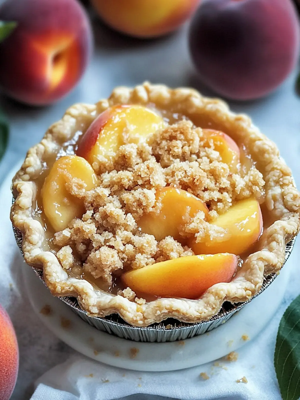 Crumble Mini Peach Pie Bliss That Will Delight Every Bite 2 Crumble Mini Peach Pie Bliss