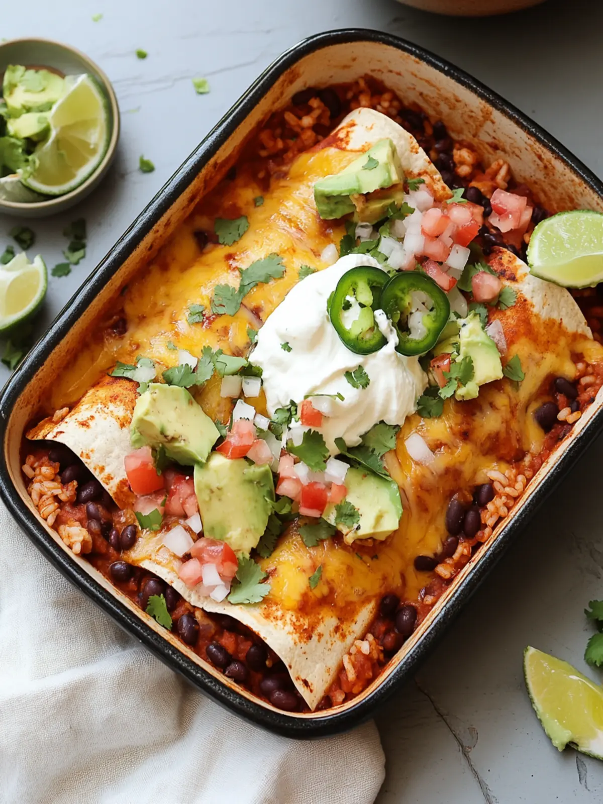 Irresistible Cinco de Mayo Black Bean & Rice Enchiladas with Queso Fresco 2 Cinco de Mayo Black Bean & Rice Enchiladas with Queso Fresco