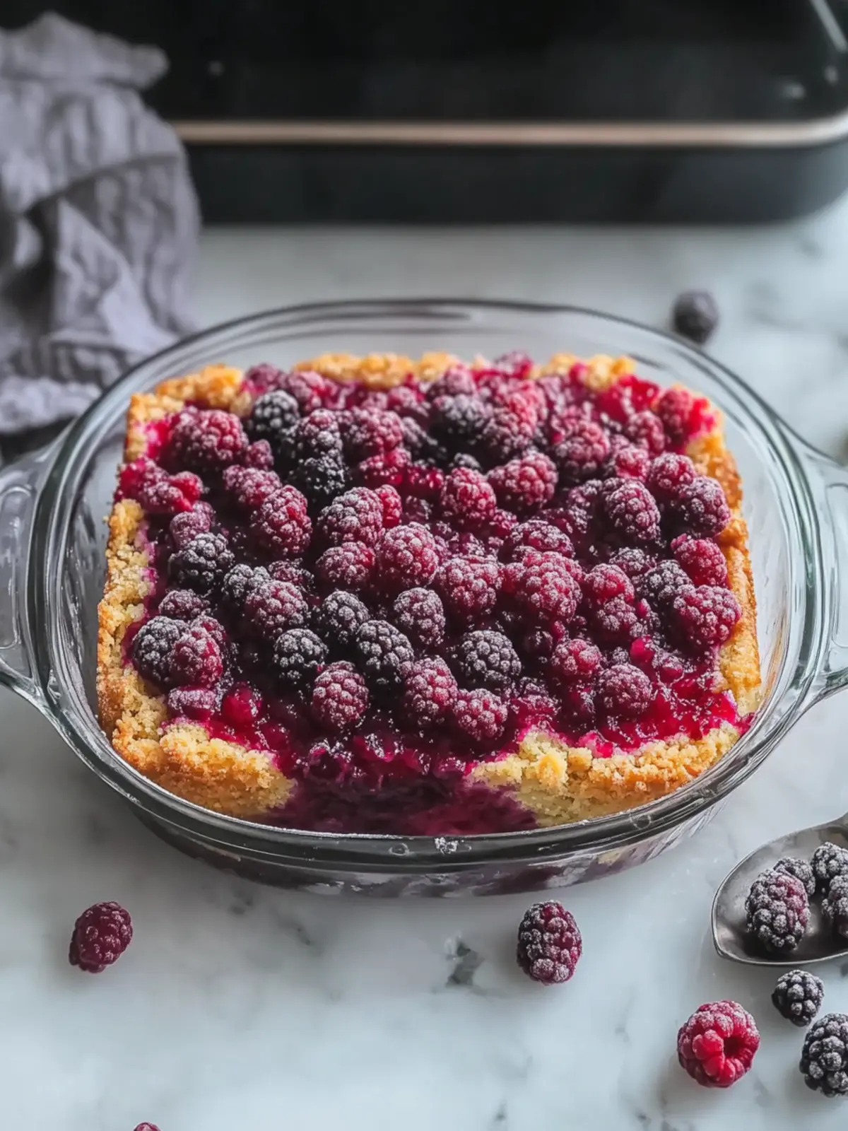 Mulberry Dump Cake Recipe with Jammy Berries & Crumbly Topping 4 Mulberry Dump Cake Recipe with Jammy Berries and Golden Topping