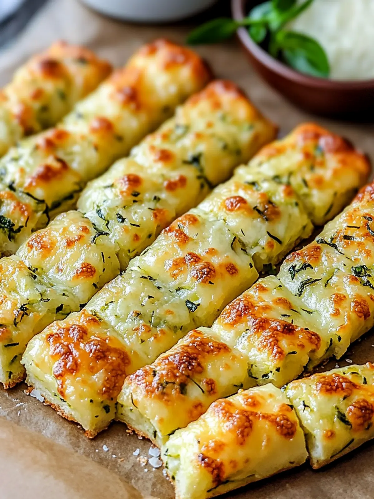 Delicious Mother's Day Cheesy Zucchini Breadsticks Recipe 2 Mother' Day Cheesy Zucchini Breadsticks