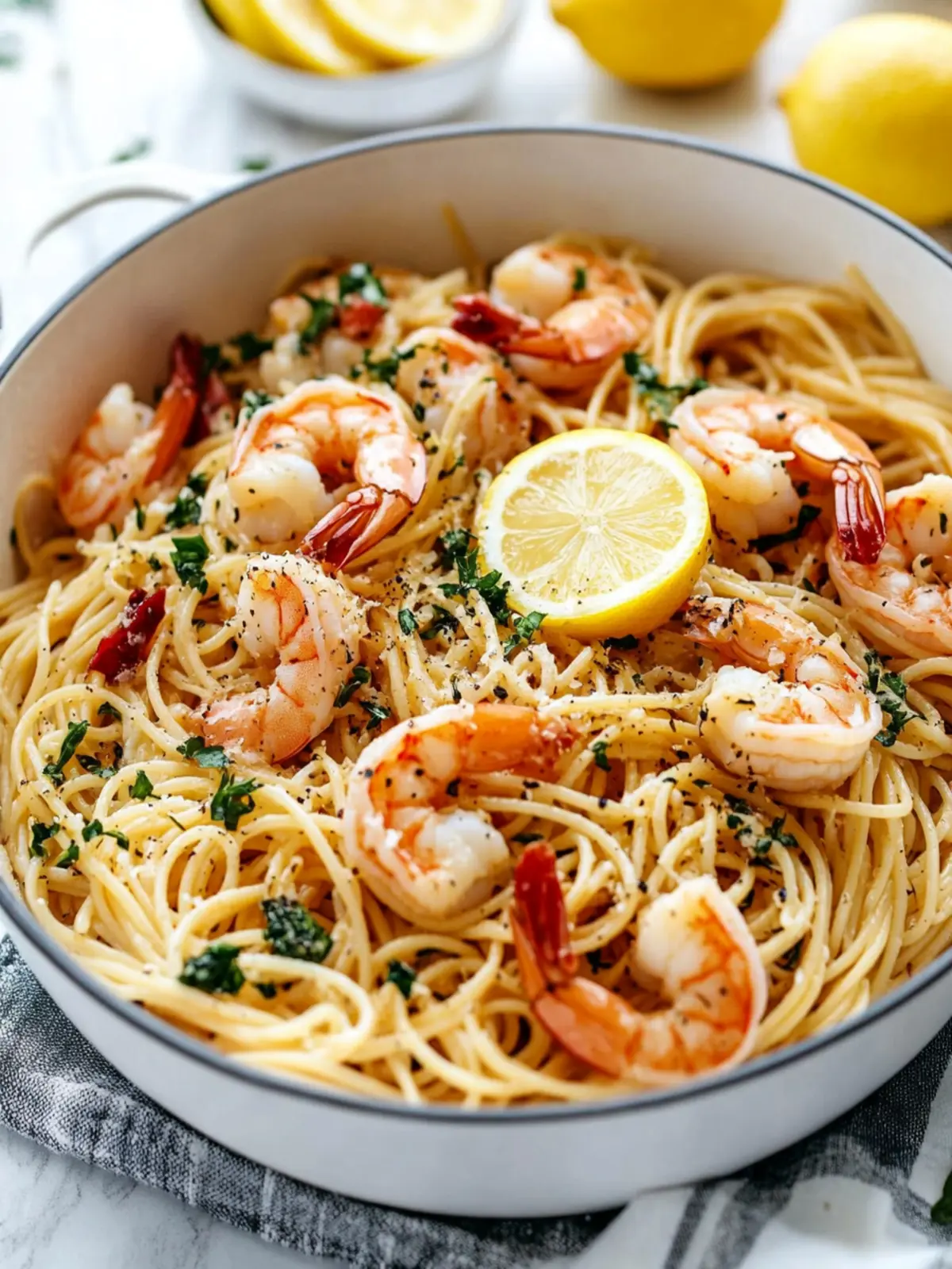 One-Pot Lemon and Garlic Shrimp Pasta in 20 Minutes 5 Mother's Day One-Pot Lemon and Garlic Shrimp Pasta {20 Minutes}