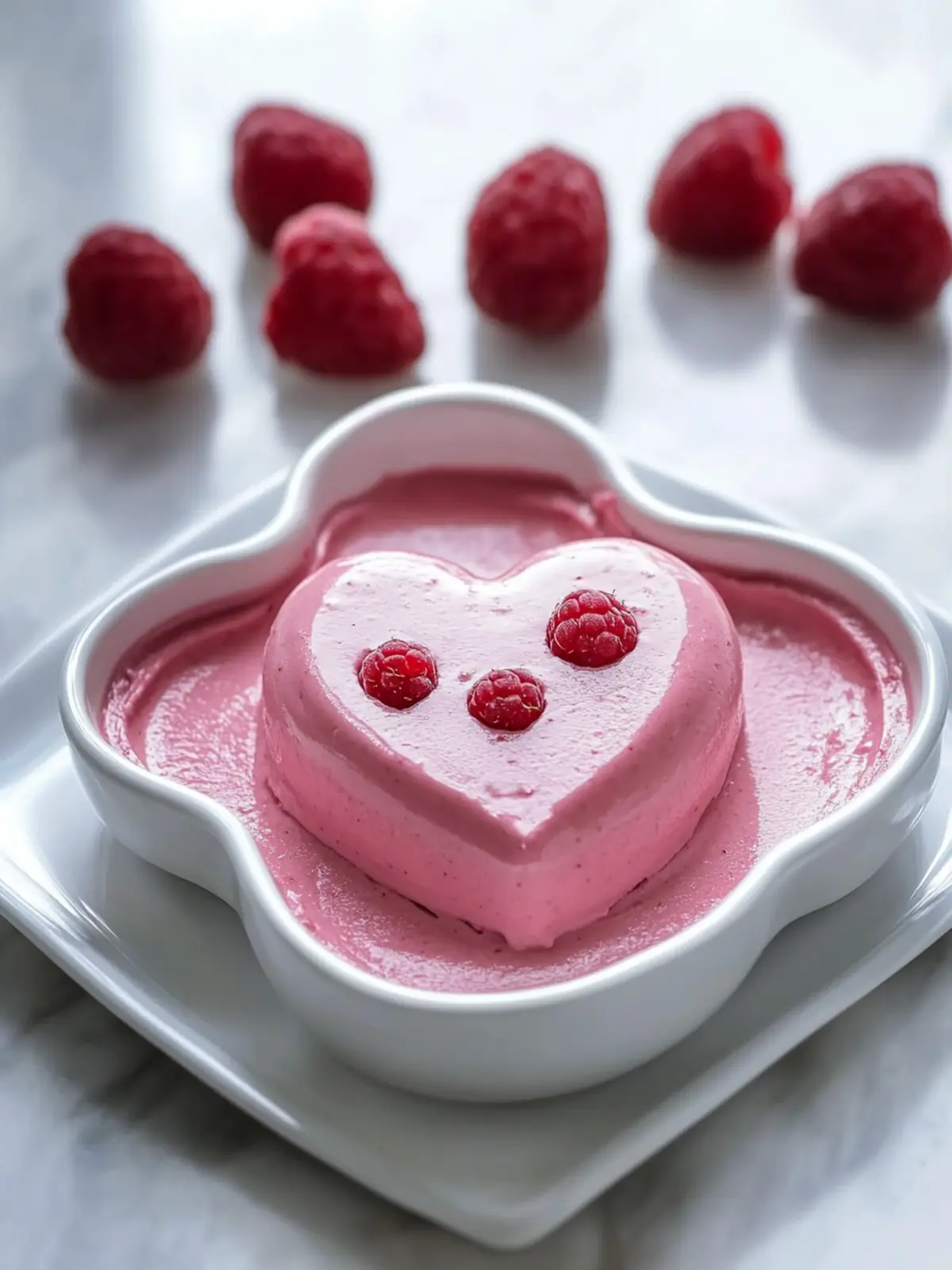 Heart-Shaped Raspberry Mousse: A Dreamy Dessert Delight 3 Heart-Shaped Raspberry Mousse: