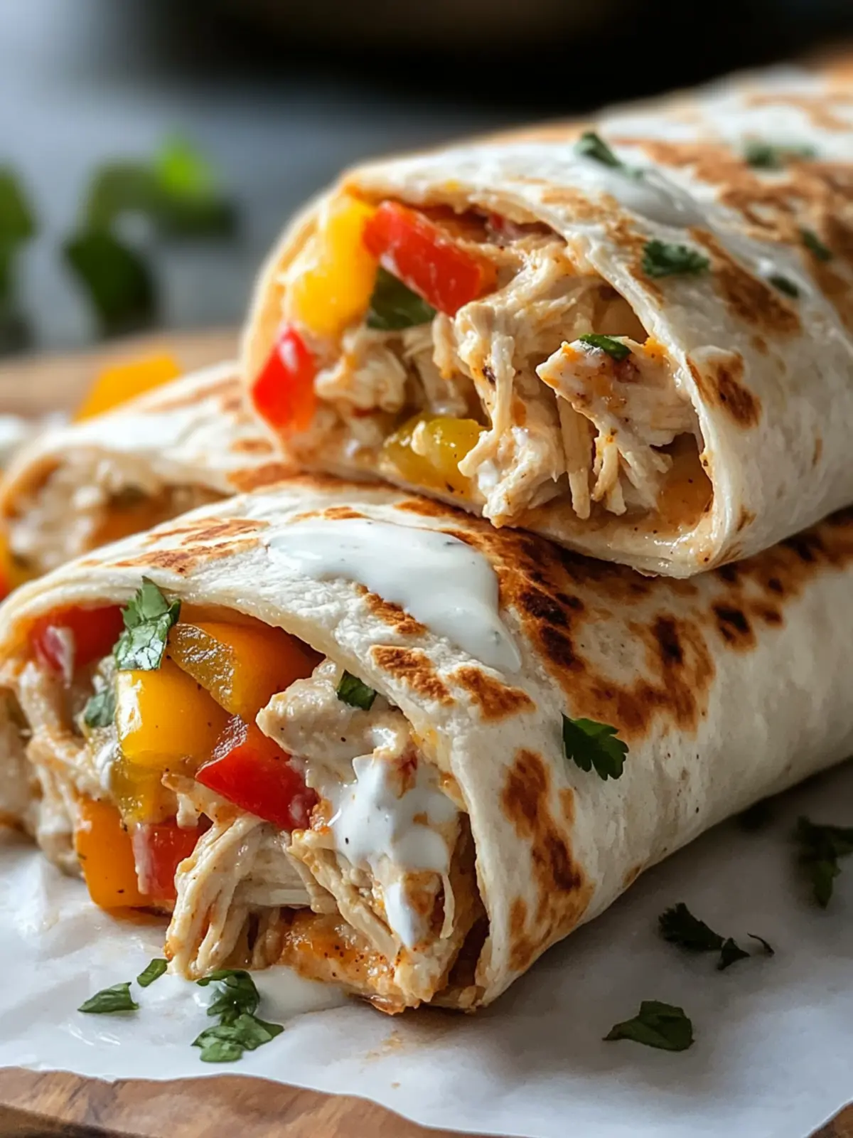 Savory Chicken Bell Pepper Ranch Burritos for Flavor Lovers 4 Chicken Bell Pepper Ranch Burritos