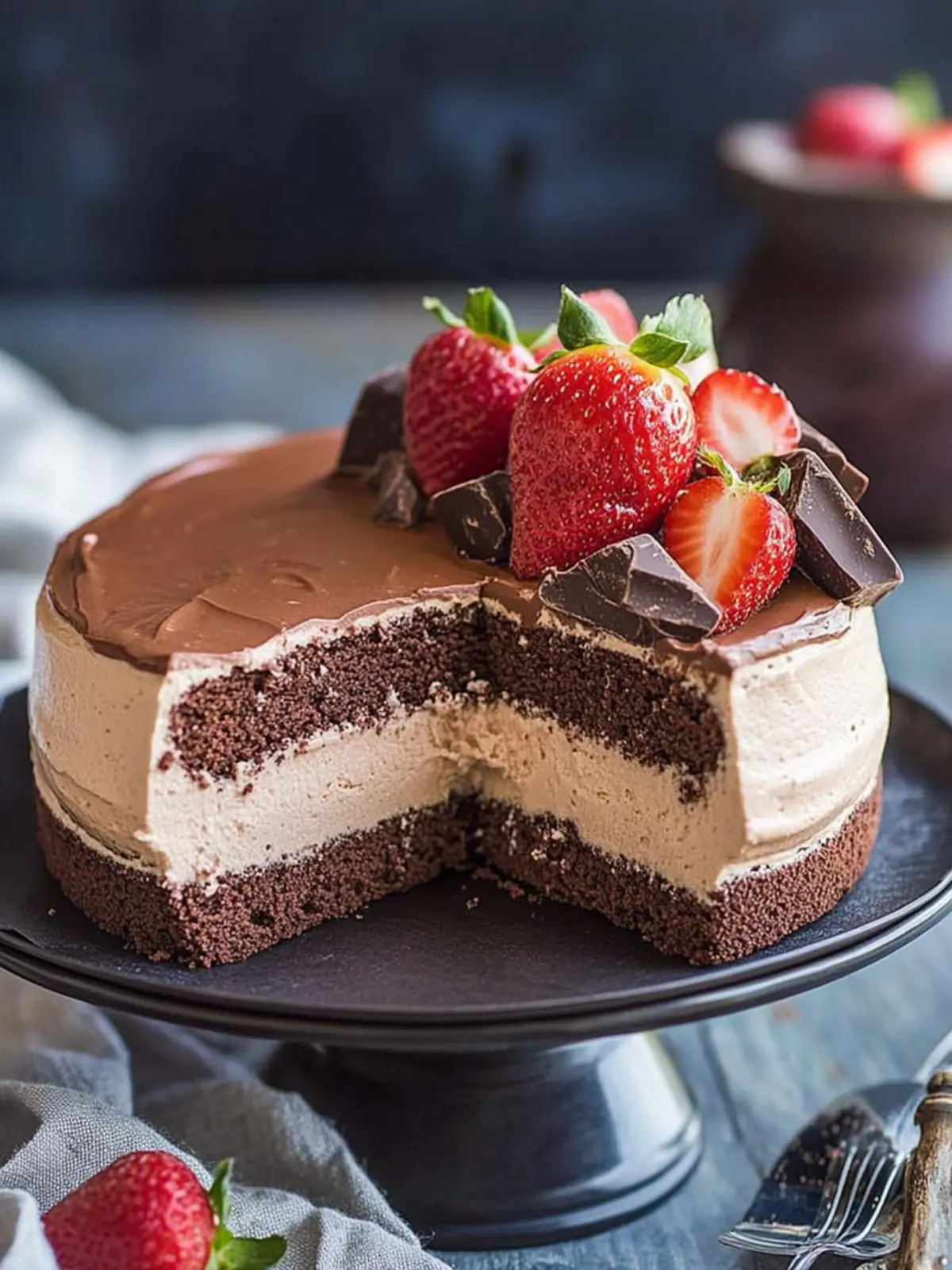 Indulge Mom with Mother's Day Double Chocolate Mousse Cake 3 Mother's Day Double Chocolate Mousse Cake
