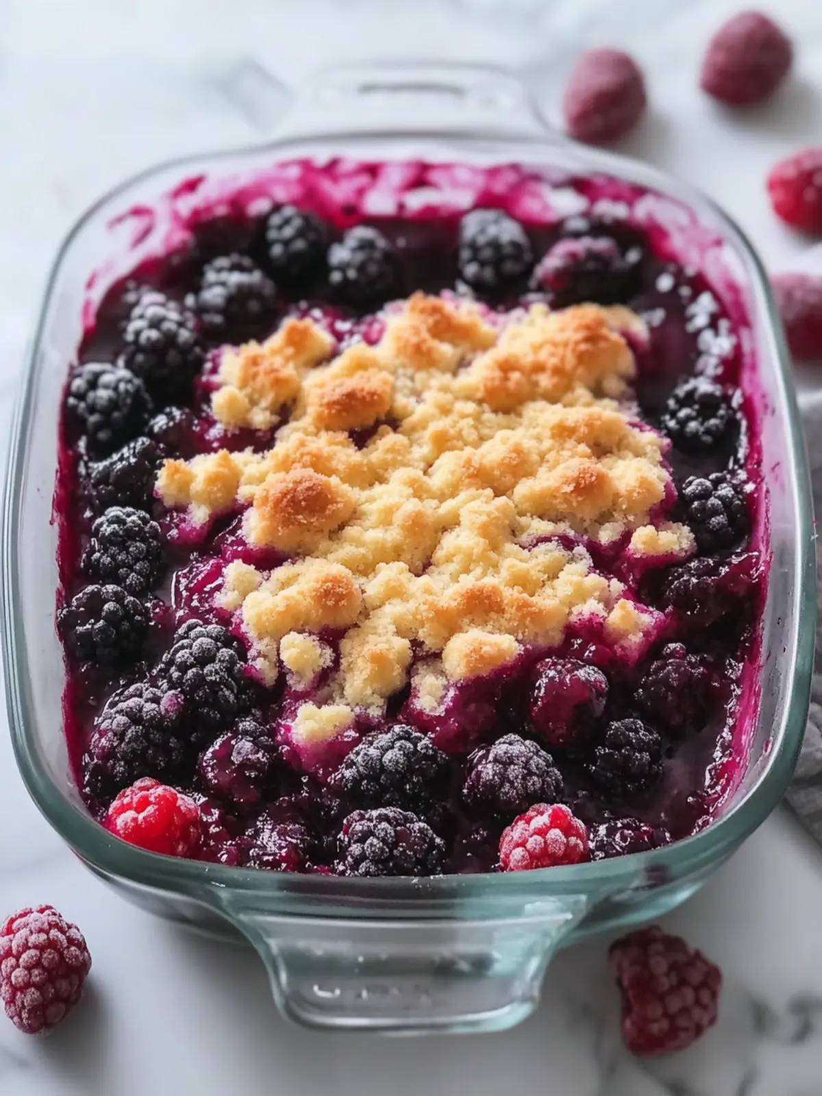 Mulberry Dump Cake Recipe with Jammy Berries & Crumbly Topping 5 Mulberry Dump Cake Recipe with Jammy Berries and Golden Topping