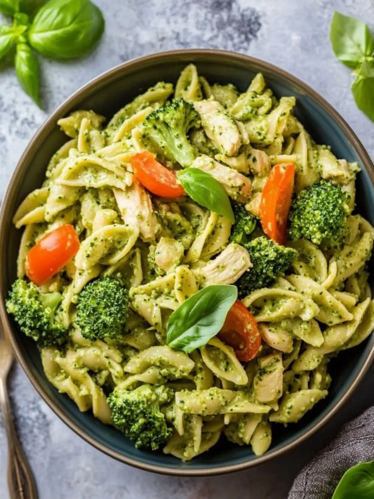 Mama's Day Delight: Chicken Pesto Pasta with Broccoli Magic 3 Mother's Day Chicken Pesto Pasta with Broccoli