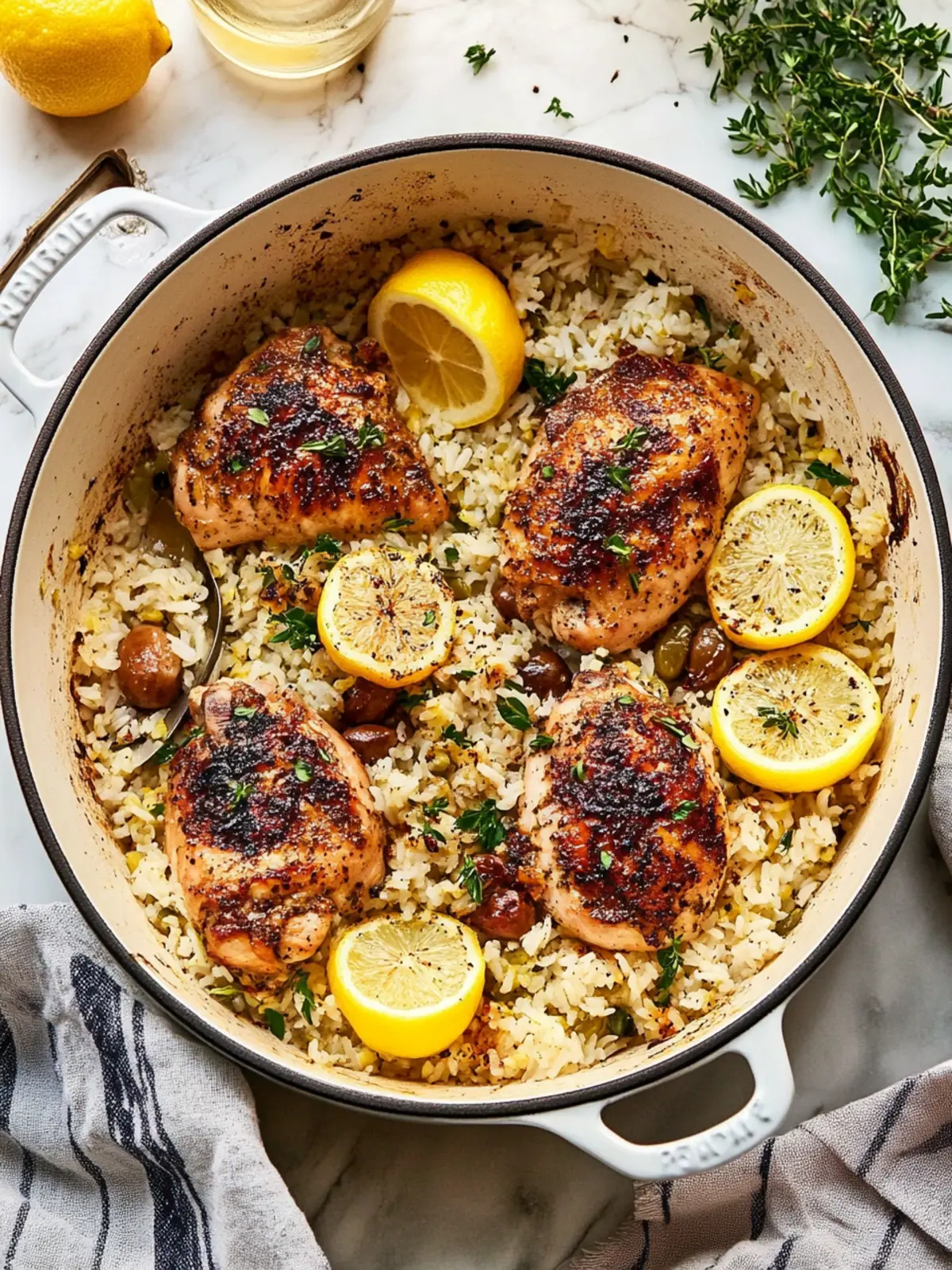 Easy One Pot Greek Chicken and Lemon Rice You'll Love 2 Easy One Pot Greek Chicken and Lemon Rice