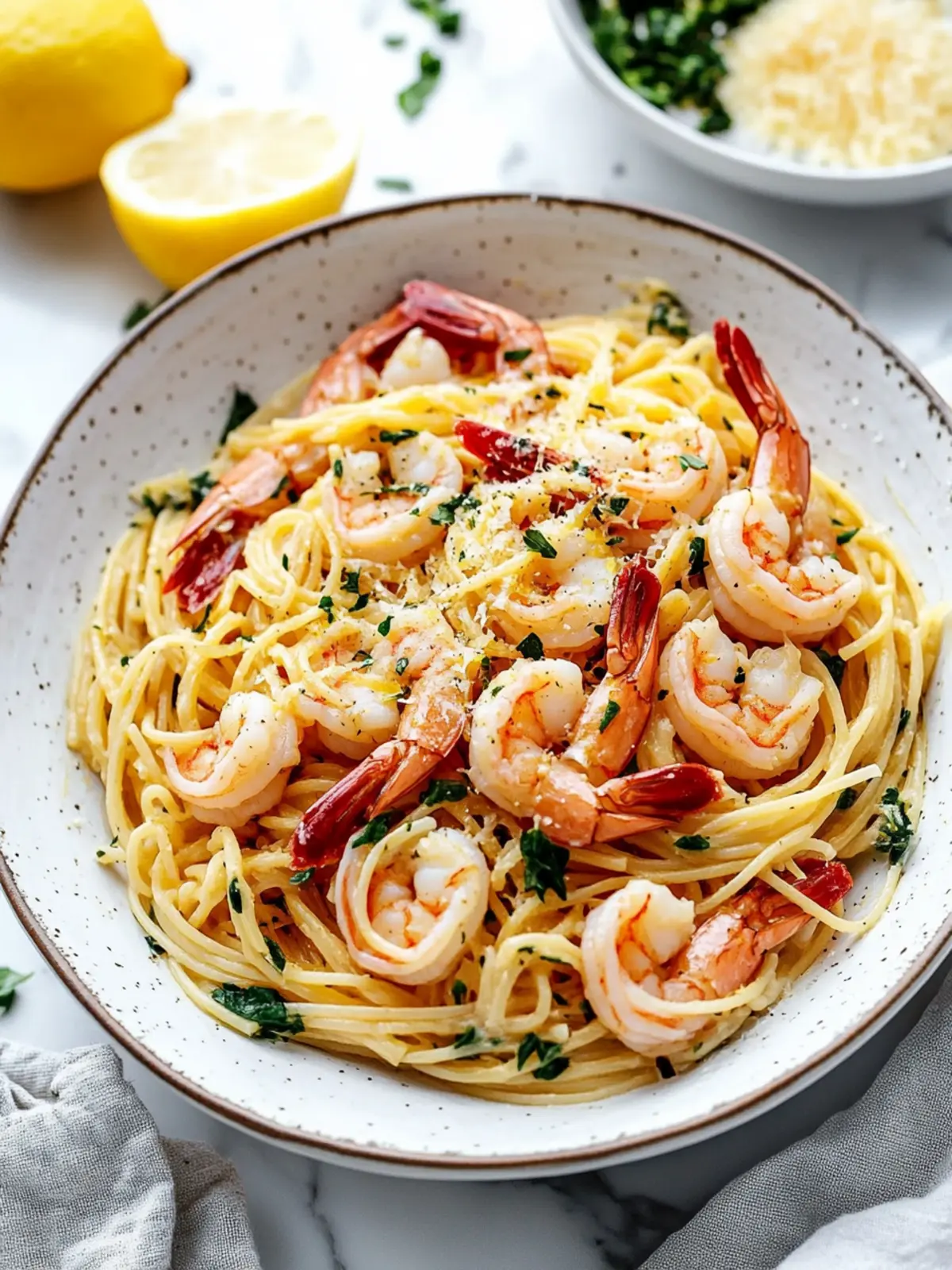 One-Pot Lemon and Garlic Shrimp Pasta in 20 Minutes 4 Mother's Day One-Pot Lemon and Garlic Shrimp Pasta {20 Minutes}