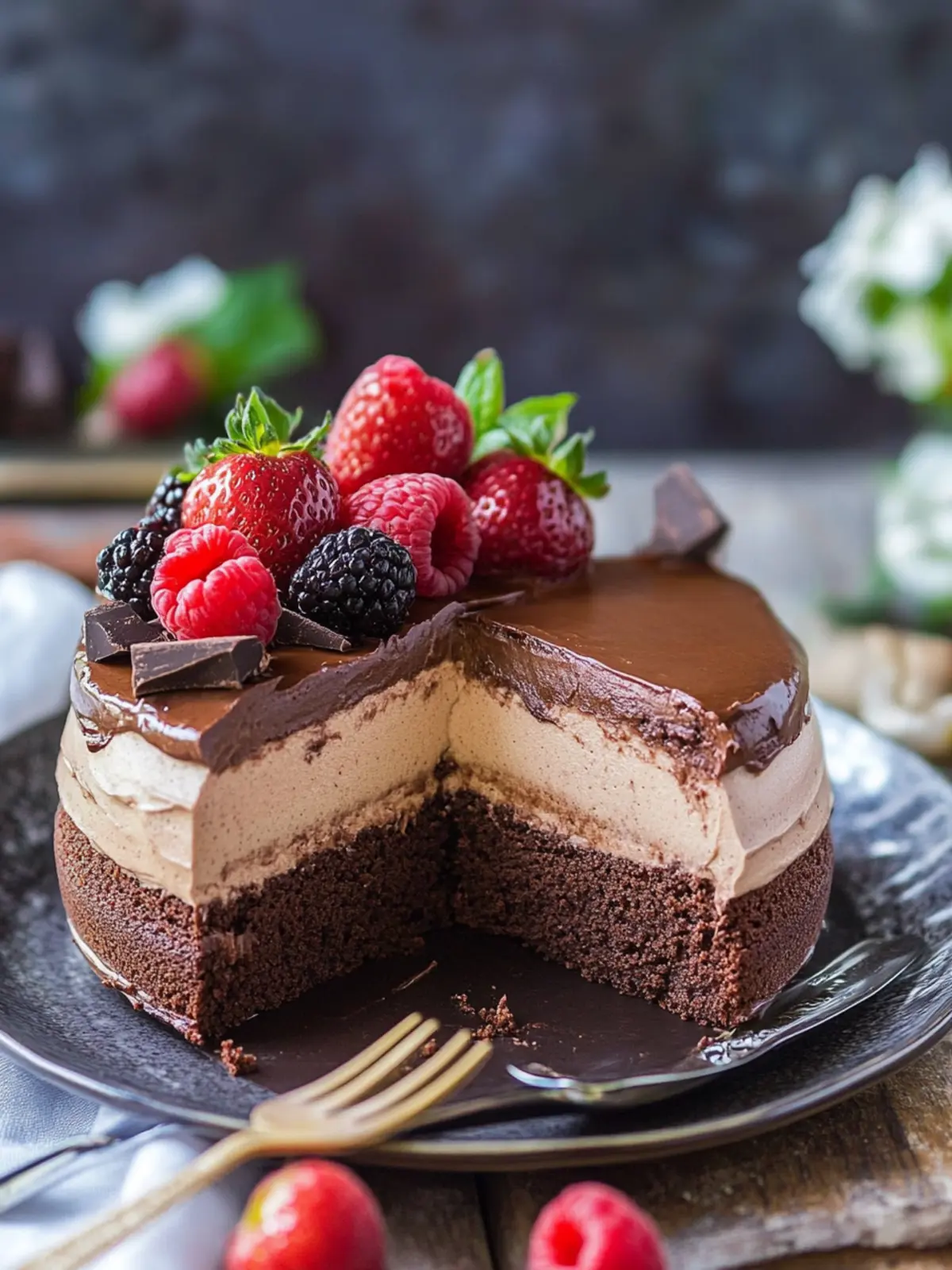 Indulge Mom with Mother's Day Double Chocolate Mousse Cake 5 Mother's Day Double Chocolate Mousse Cake