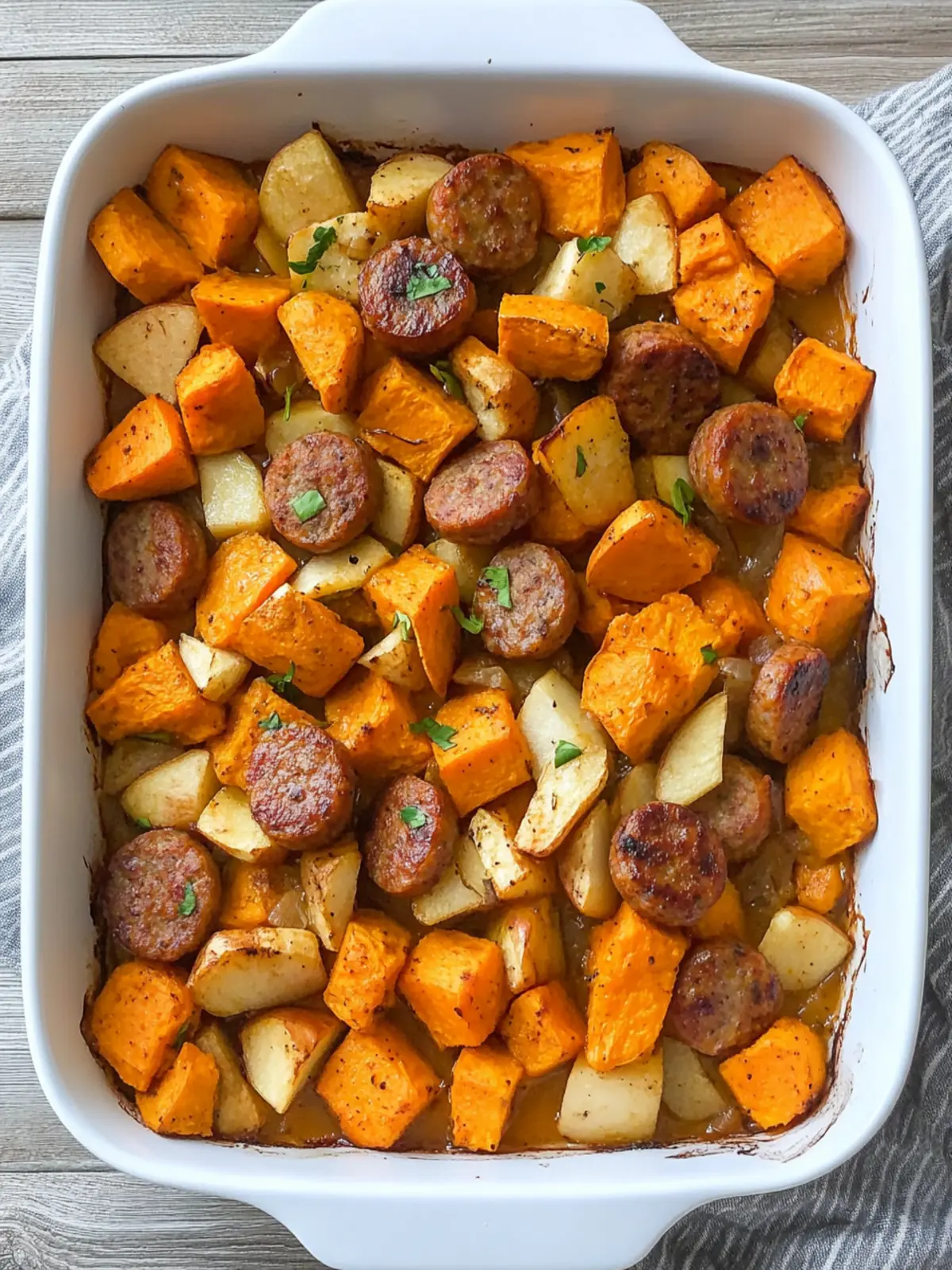 Delicious Cinco de Mayo Maple Dijon Sweet Potato Apple Bake 5 Cinco de Mayo Maple Dijon Sweet Potato Apple Sausage Bake