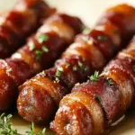 Memorial Day Bacon Wrapped Smokies with Sweet Brown Sugar Bliss 8 Memorial Day Bacon Wrapped Smokies with Brown Sugar and Butter