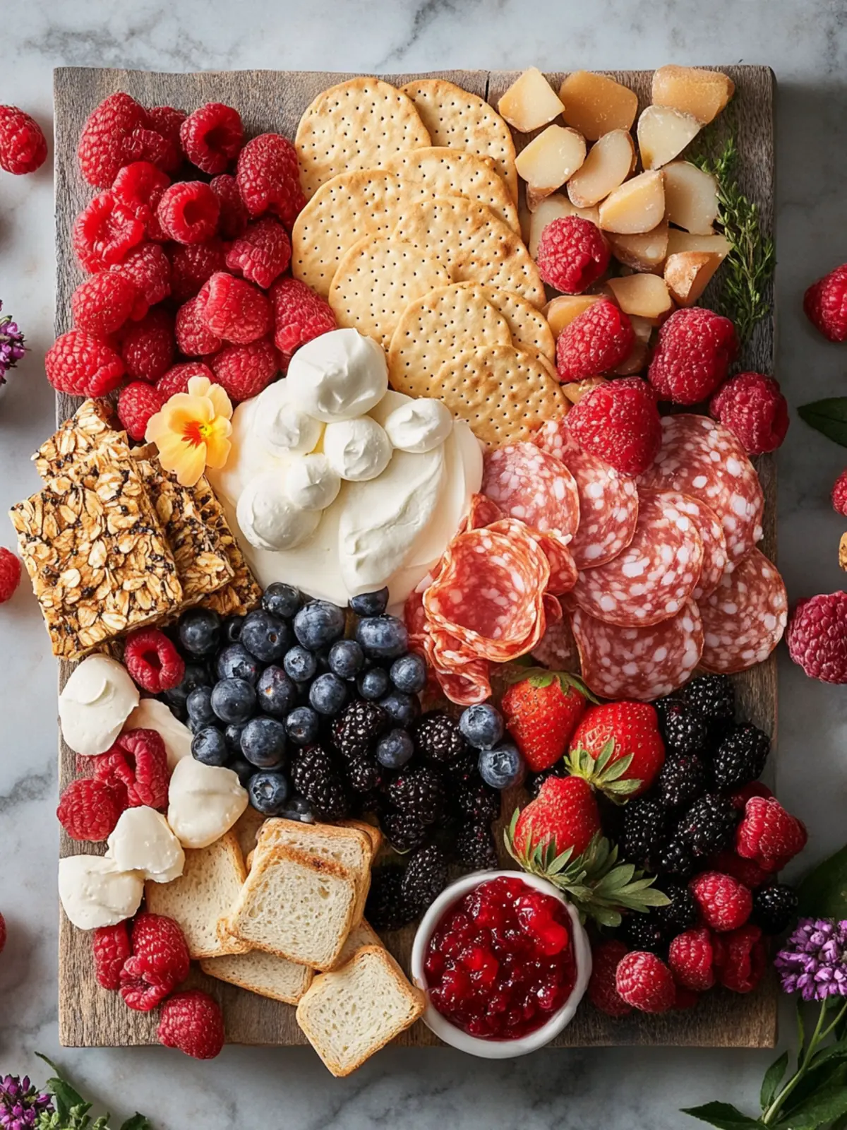 Mothers Day Berries & Cream Charcuterie Board Delight 3 Mother's Day Berries & Cream Charcuterie Board