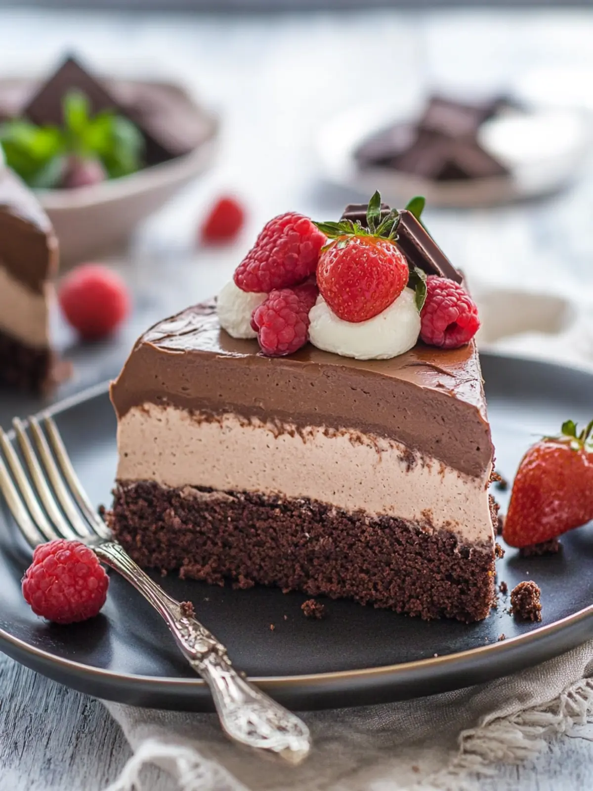 Indulge Mom with Mother's Day Double Chocolate Mousse Cake 2 Mother's Day Double Chocolate Mousse Cake