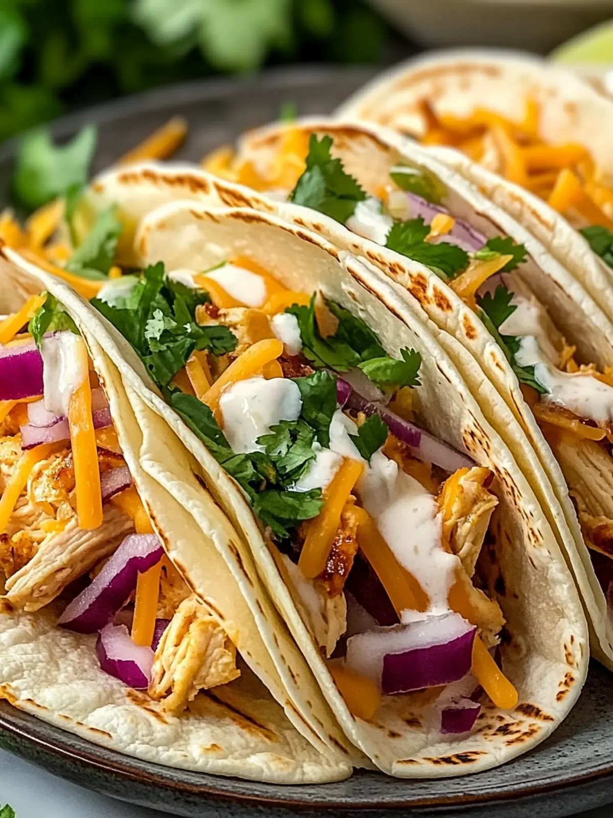Indulge in Creamy Cheddar Ranch Chicken Tacos Tonight 2 Creamy Cheddar Ranch Chicken Tacos