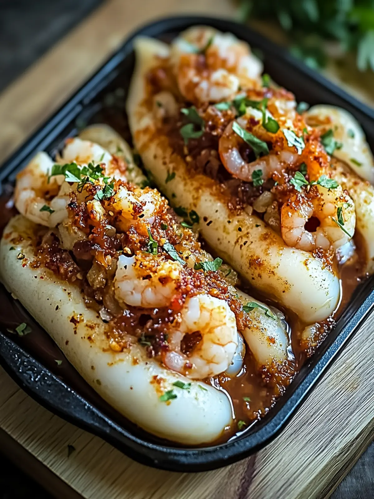 Mouthwatering Shrimp Stuffed Squid for a Flavorful Feast 4 Mouthwatering Shrimp Stuffed Squid i