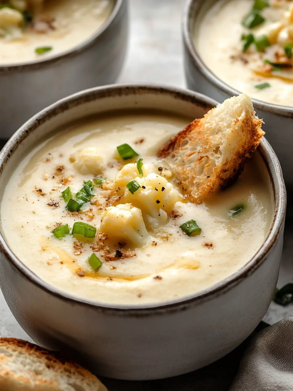 Creamy Roasted Garlic Cheddar Cauliflower Soup to Warm Hearts 2 Roasted Garlic Cheddar Cauliflower Soup