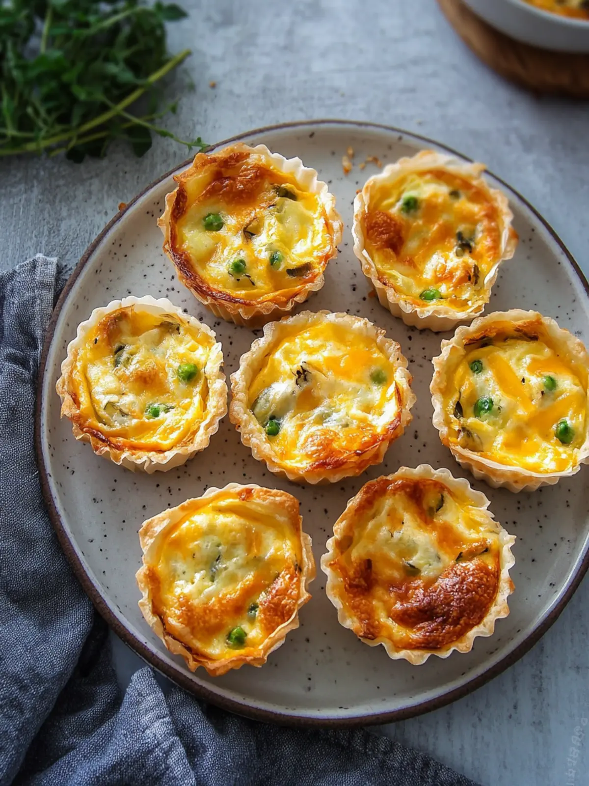 Savory Three Cheese Mini Quiches for Breakfast Bliss 3 Three Cheese Mini Quiches