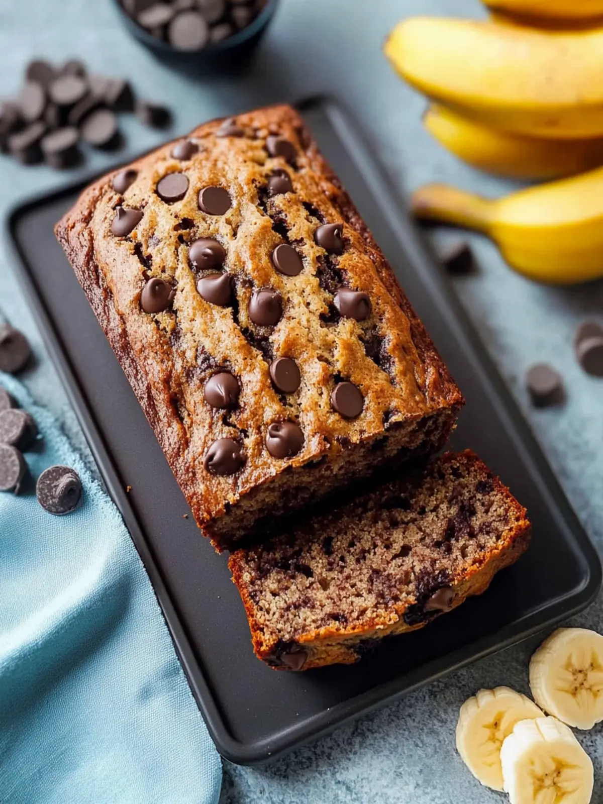 Irresistible Banana Chocolate Chip Bread You Can't Resist 3 Banana Chocolate Chip Bread