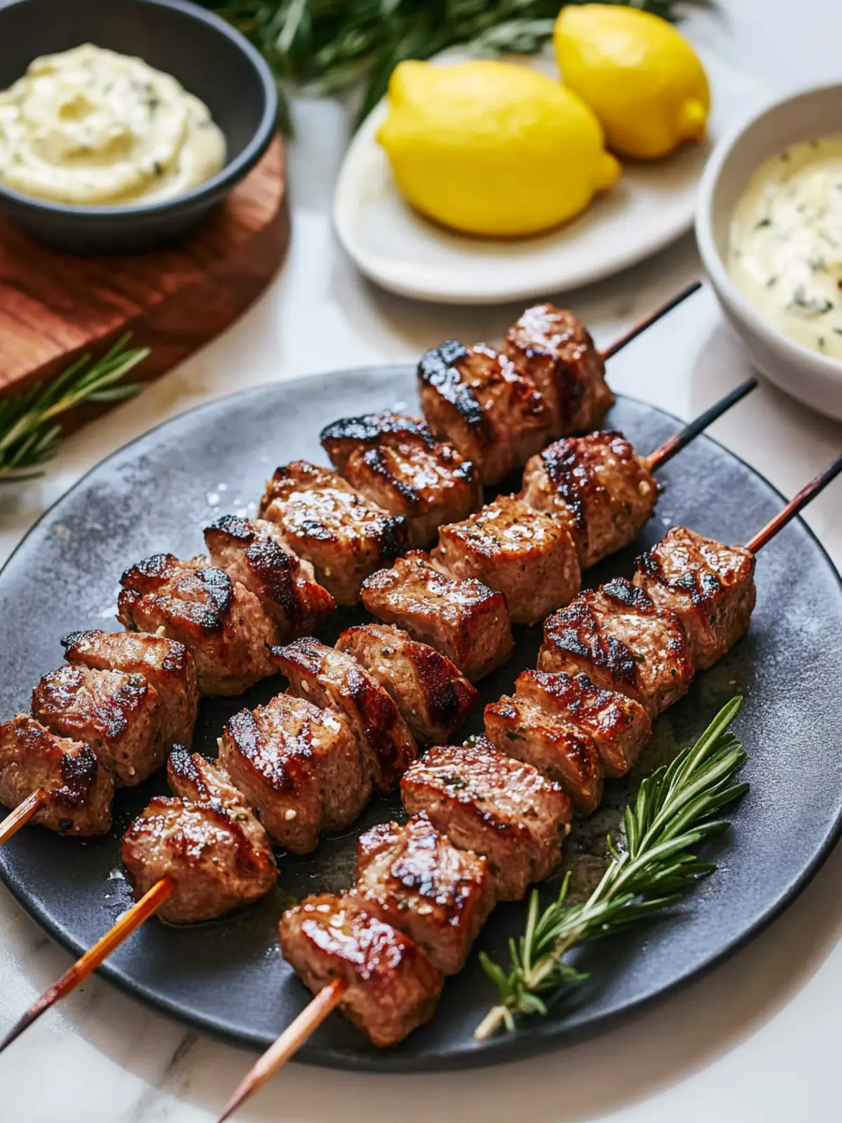 Father's Day Marinated Pork Skewers with Garlic Aioli Delight 2 Father's Day Marinated Pork Skewers with Garlic Aioli