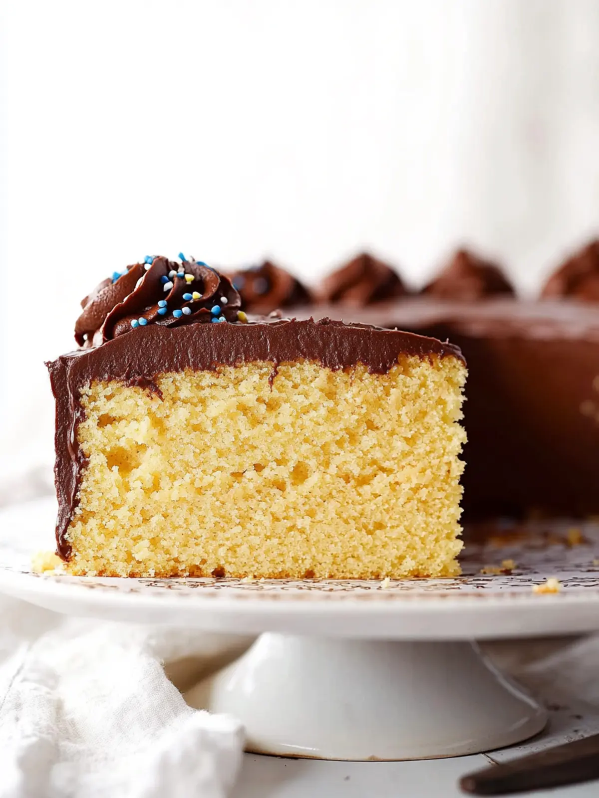 Decadent Yellow Sheet Cake with Irresistible Chocolate Frosting 2 Yellow Sheet Cake with Chocolate Frosting