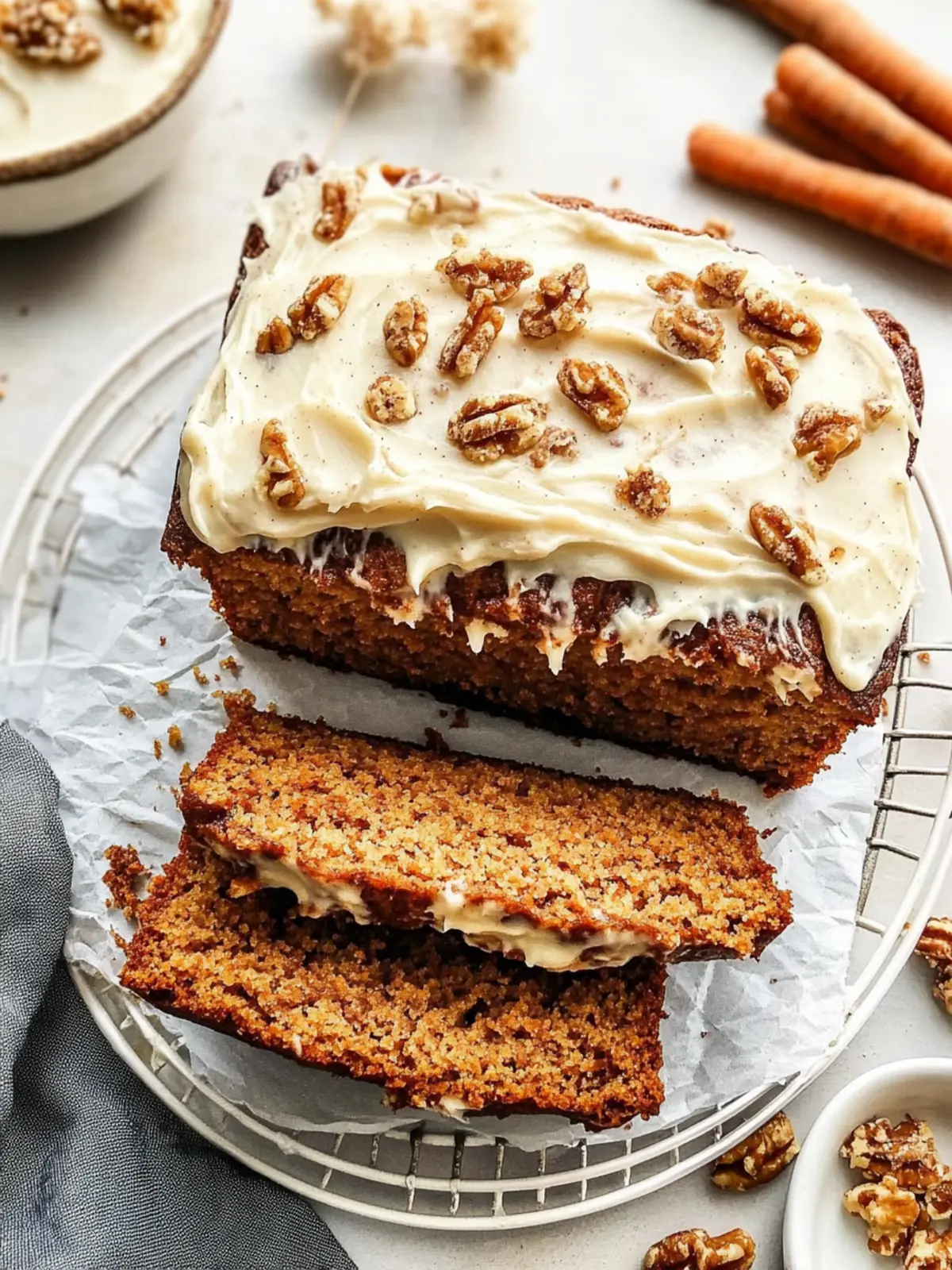 Irresistible Carrot Cake Banana Bread with Cinnamon Cream Cheese Frosting 3 Carrot Cake Banana Bread with Cinnamon Cream Cheese Frosting
