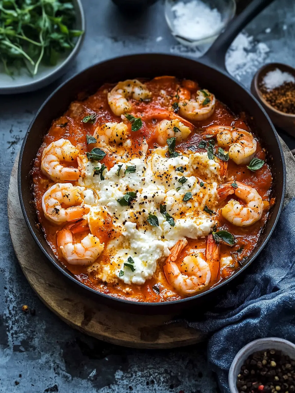Irresistible Shrimp Saganaki in Savory Tomato Feta Sauce 4 Shrimp Saganaki