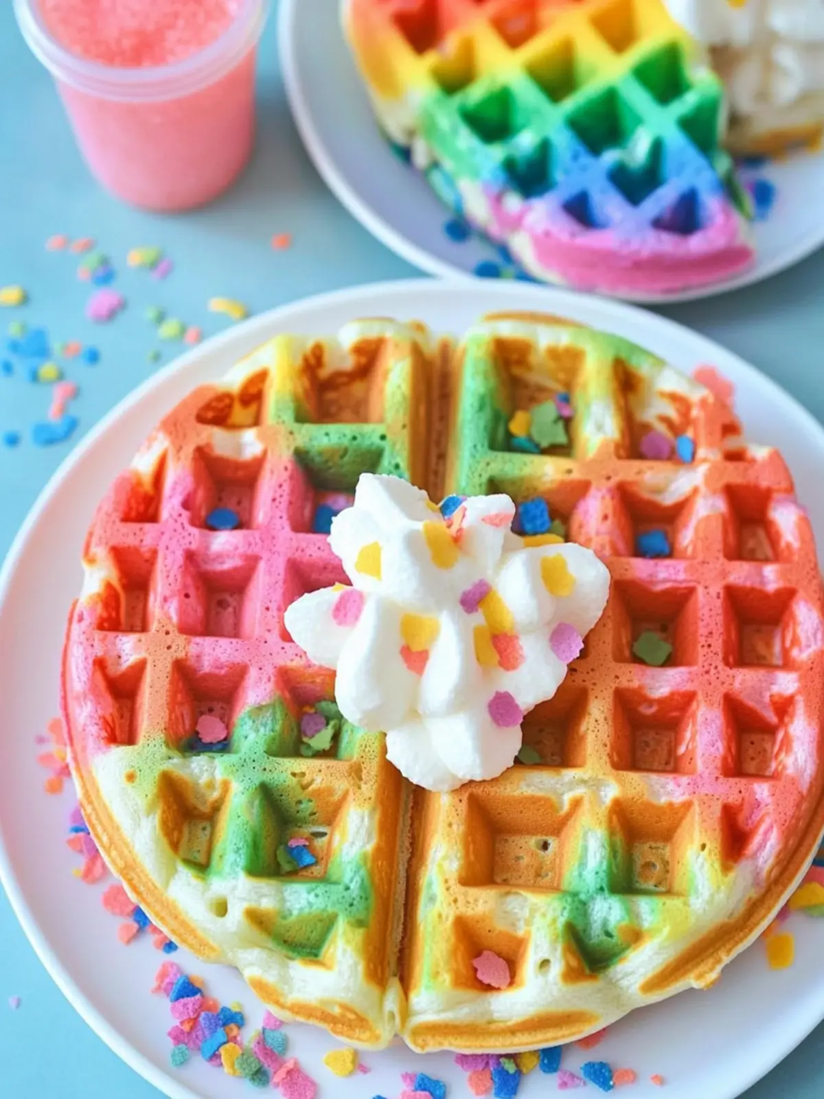 Pride Month Rainbow Waffles for a Vibrant Breakfast Treat 2 Pride Month Rainbow Waffles
